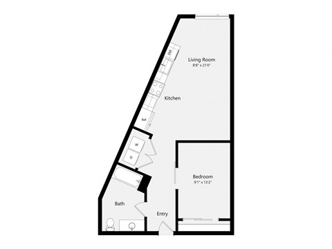 floor plan of a 1 bedroom floor plan